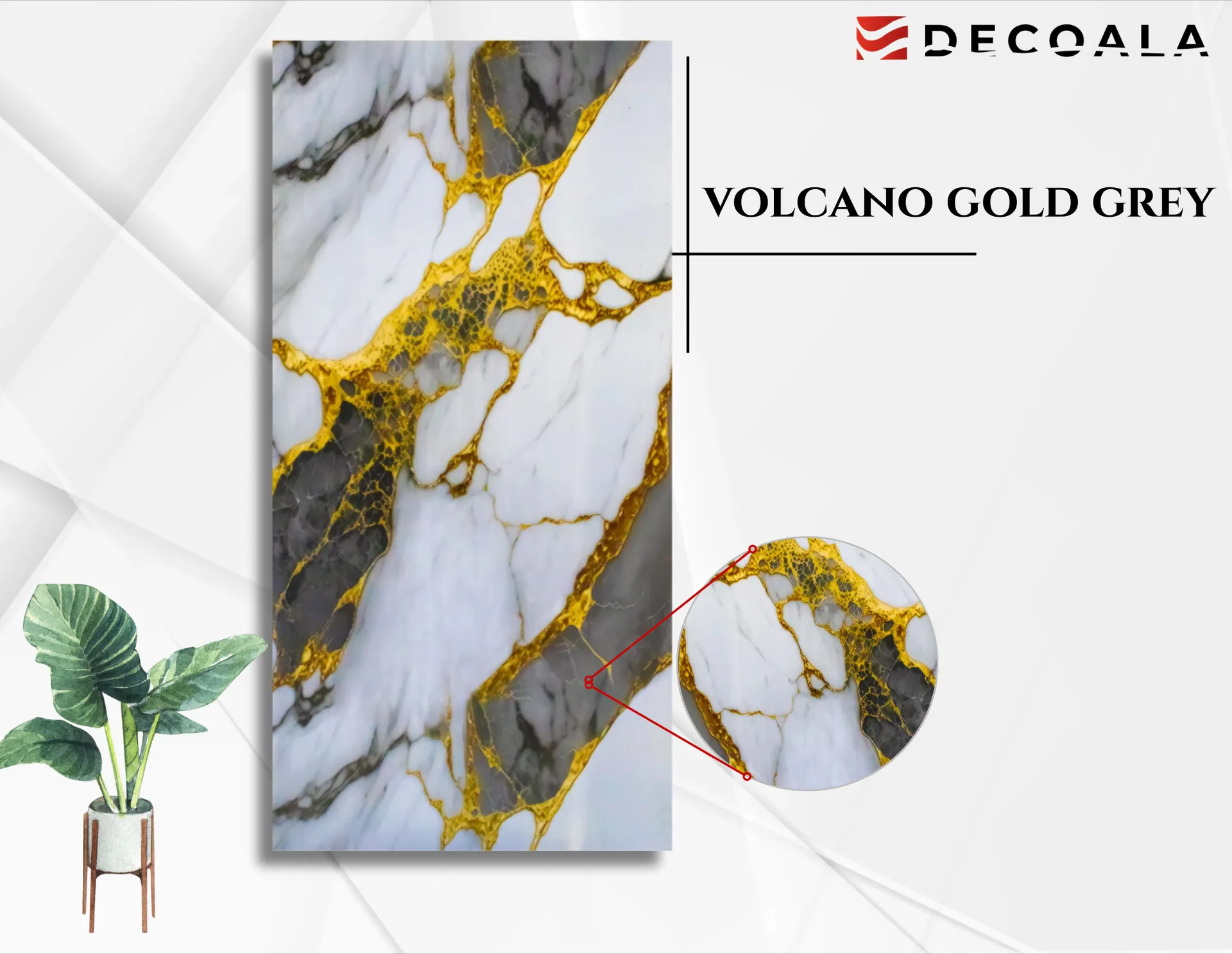 Volcano Gold Grey PVC Duvar Paneli (DM-28-885E) görseli 2