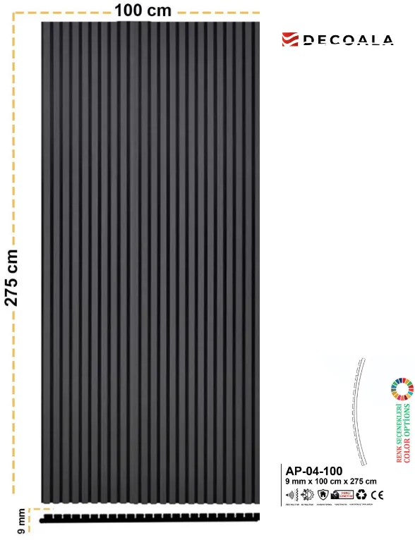 100 cm AKUSTİK LAMBRİ görseli 3