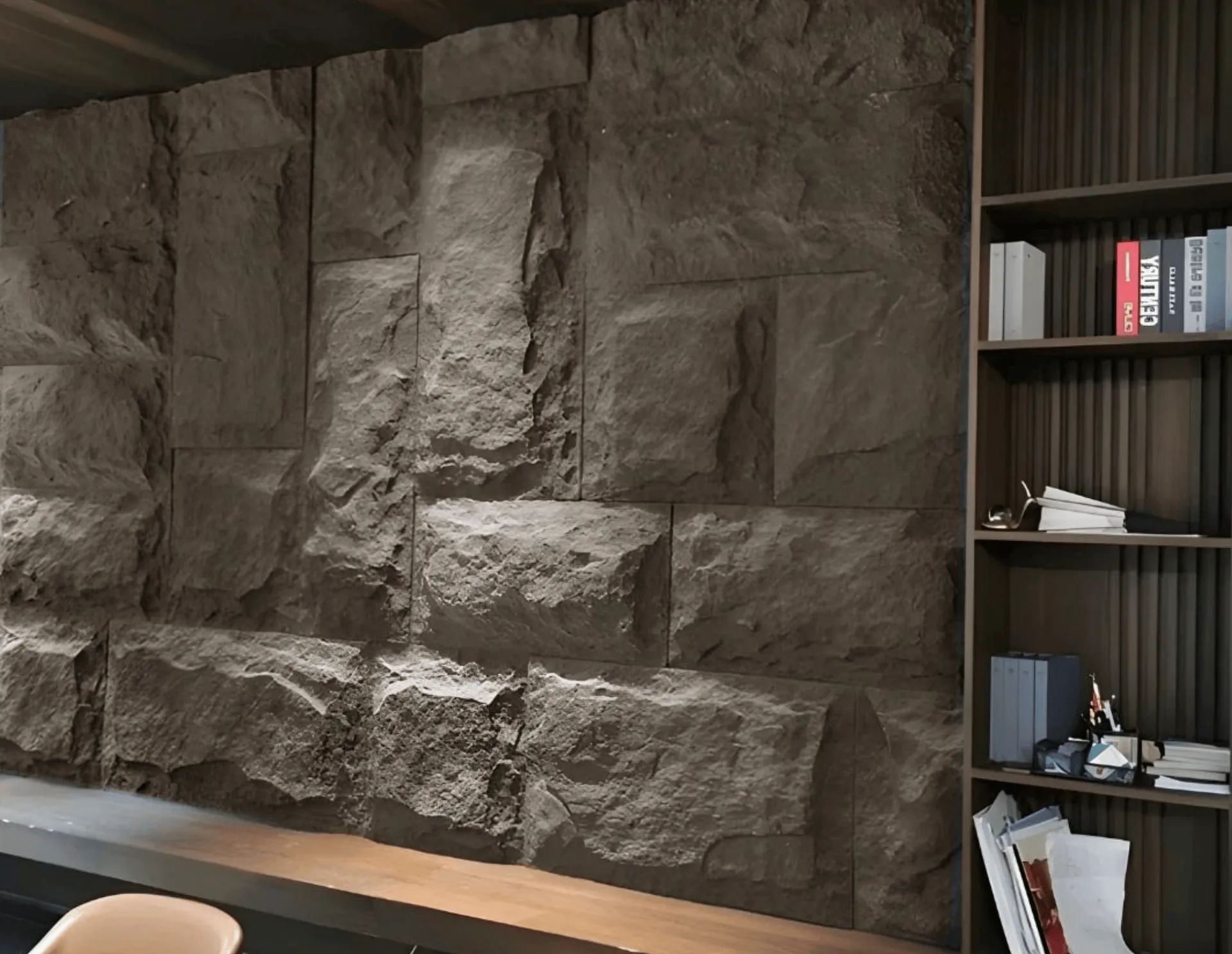 DARK GREY KAYA GÖRÜNÜMLÜ POLİÜRETAN PANEL görseli 4
