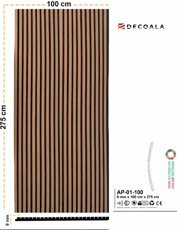 100 cm AKUSTİK LAMBRİ görseli 6