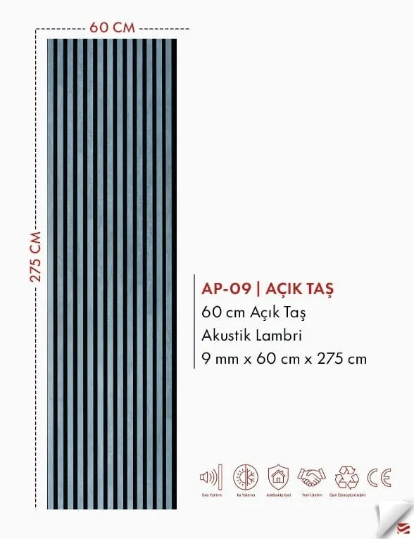 60cm Akustik Panel + Silikon Hediye görseli 8