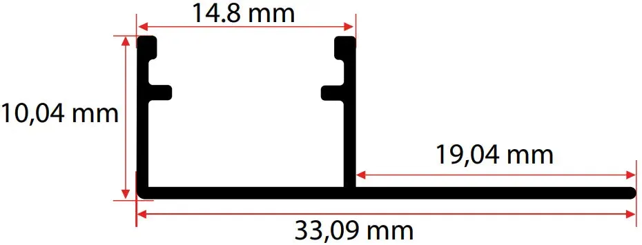 Tek Kanatlı Ters Trimless LED Profili görseli 3