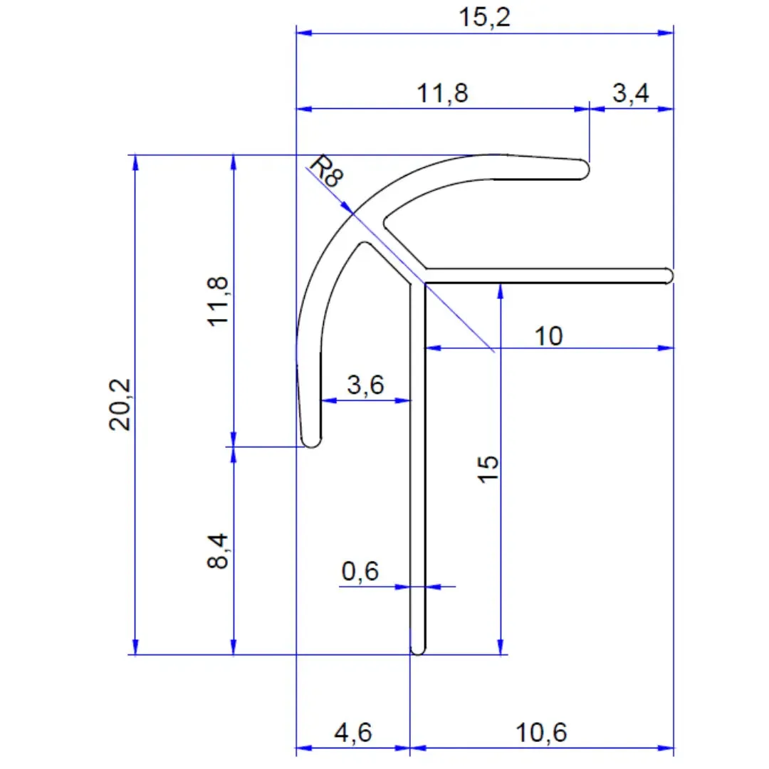 PVC Duvar Panel Dış Köşe Profili görseli 5